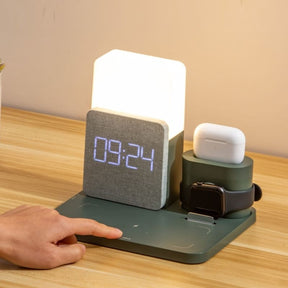 Lampe de table et réveil à chargeur à induction