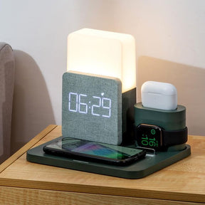 Lampe de table et réveil à chargeur à induction